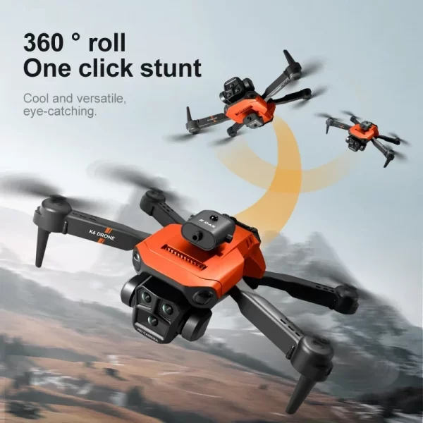 K6 Max Mini Drone 4K HD Remote Controll Quadcopter Three Cameras Wide Angle Obstacle Avoidance Four Axis Folding Drone - Image 6