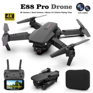 Latest E88 Pro Drone 4k Profesional HD 4k Rc Airplane Dual-Camera Wide-Angle Head Remote Quadcopter Airplane Toy Helicopter