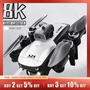 S2S Brushless Drone 4k Profesional 8K HD Dual Camera Obstacle Avoidance Aerial Photography Foldable Quadcopter Flying 25Min